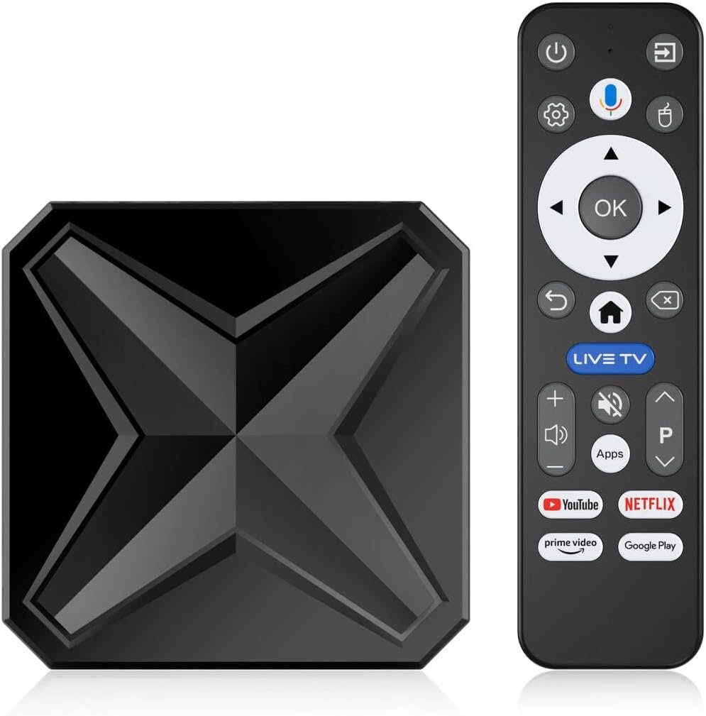 Android 14 TV Box 2026, Android TV Box 8K Ultra HD with 2GB RAM and 16GB ROM, RK3518 Quad-Core A53 CPU and Mali 450 MP2 GPU, Smart TV Box with 2.4/5.8GHz WiFi 6 and Bluetooth 5.4