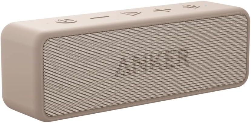 Anker Soundcore 2 Portable Bluetooth Speaker with Stereo Sound, Bluetooth 5, Bassup, IPX7 Waterproof, 24-Hour Playtime, Wireless, Speaker for Home, Outdoors, Travel