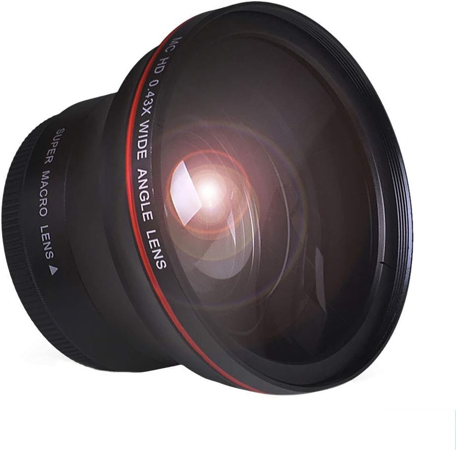 Tectra 52MM 0.43x Professional HD Wide Angle Lens (Macro Portion) for Nikon DSLR D3300 D3200 D3100 D5500 D5300 D5200 D5100 D7100 D7000 Cameras