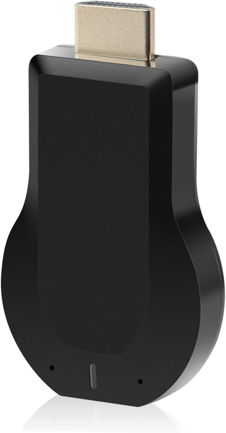 HDMI Wireless Display Dongle Adapter – WiFi 4K&1080P Portable Transmitter, Streaming Media Video/Audio/File from Smartphone, Laptop to HDTV/Monitor/Projector Support Windows