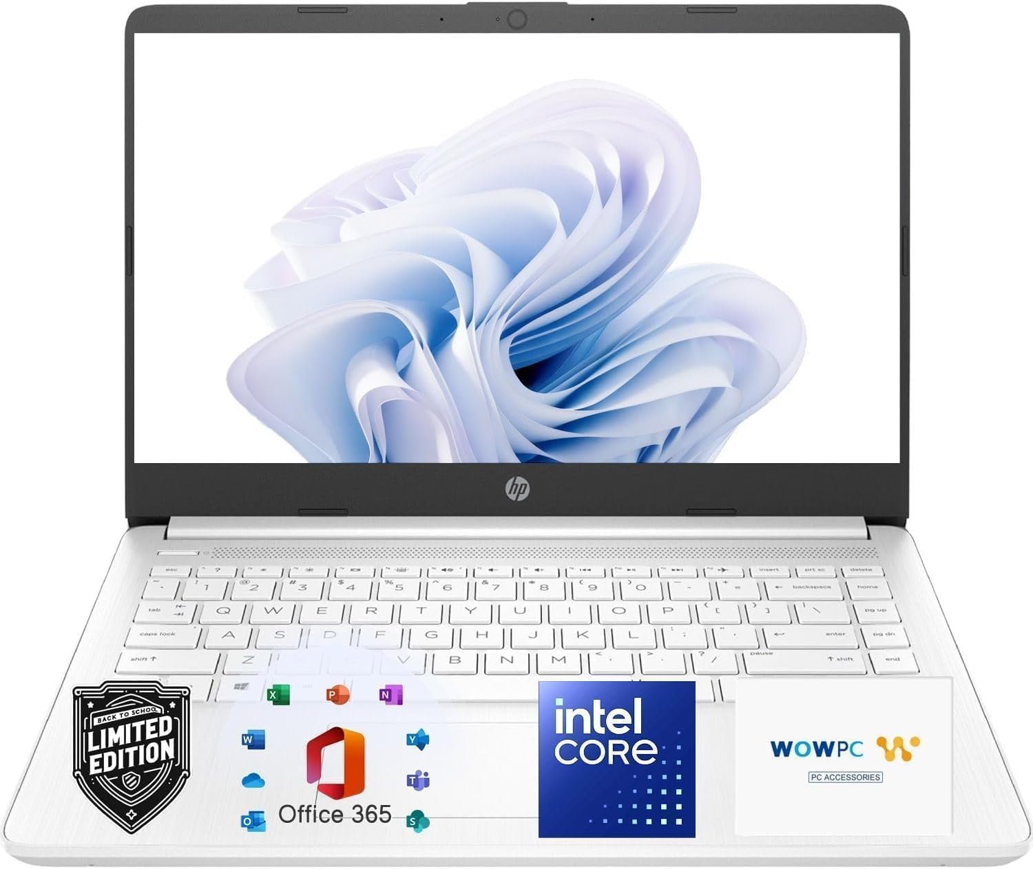HP Ultrabook Laptop with Copilot AI • 2026 Edition • Intel Processor • 64GB SSD + 1TB Cloud Storage • Microsoft 365 • Windows 11 • Thin & Portable • w/o Mouse
