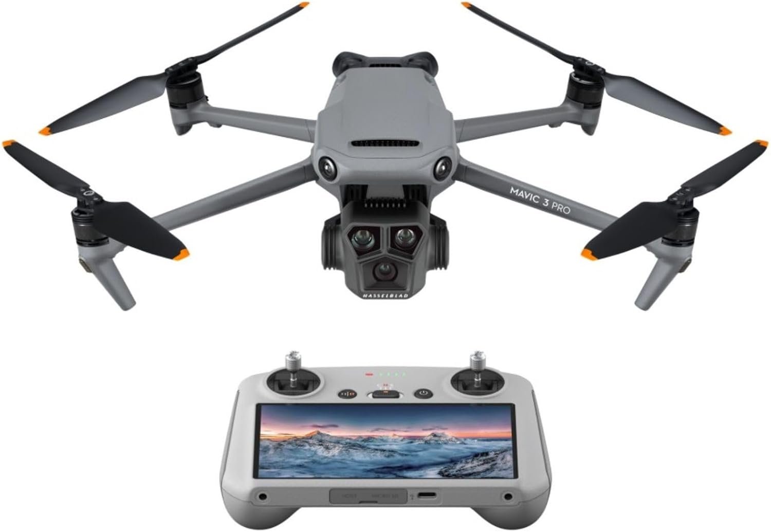 DJI Mavic 3 Pro with RC, Flagship Triple-Camera Drone with 4/3 CMOS Hasselblad 4K Camera, 43-Min Flight Time, 15km HD Video Transmission, FAA Remote ID Compliant, for Adults, Black