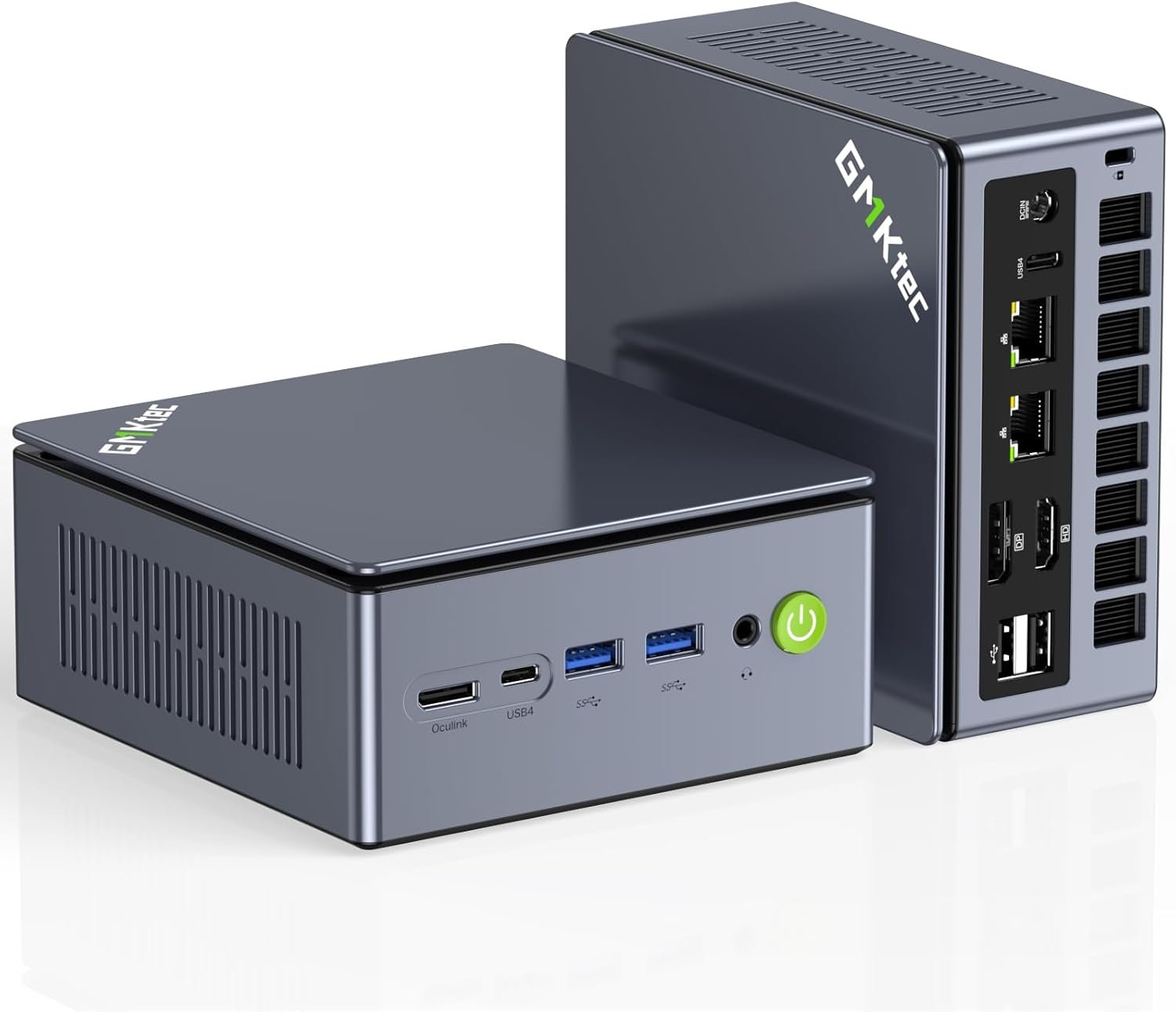 GMKtec Gaming PC Mini Computer, M7 Ultra Ryzen 7 PRO 6850U 32GB DDR5 RAM + 512GB Hard Drive PCle SSD Oculink Dual NIC LAN 2.5G Desktop, Dual USB4, HDMI 2.1, USB-C