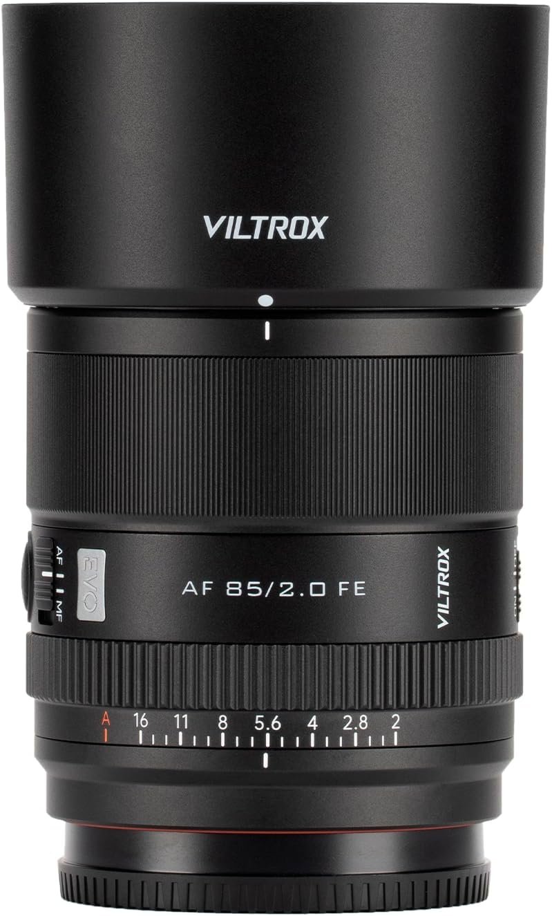 VILTROX 85mm F2 EVO FE Lens, AF 85mm f/2 FE for Sony E-Mount, Full Frame Portrait Lens for Sony FE a7iv a7c ii a7rv a9ii zve1 fx3 zv-e10 ii a6700 a6600
