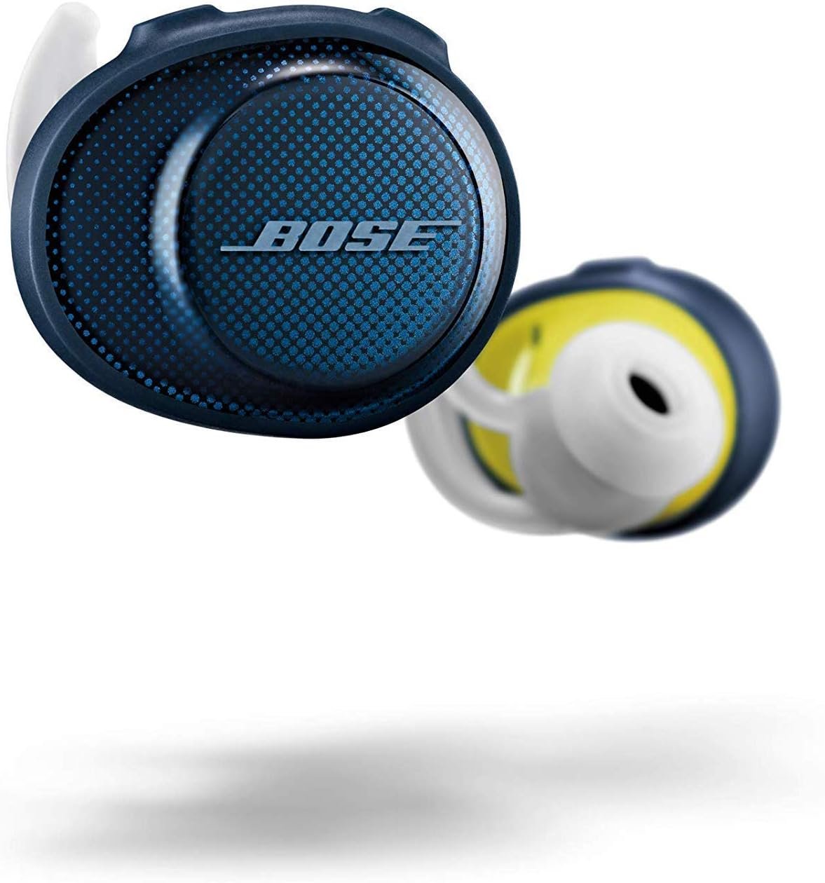 BOSE SoundSport Free Truly Wireless Sport Headphones – Midnight Blue/Citron (Renewed)