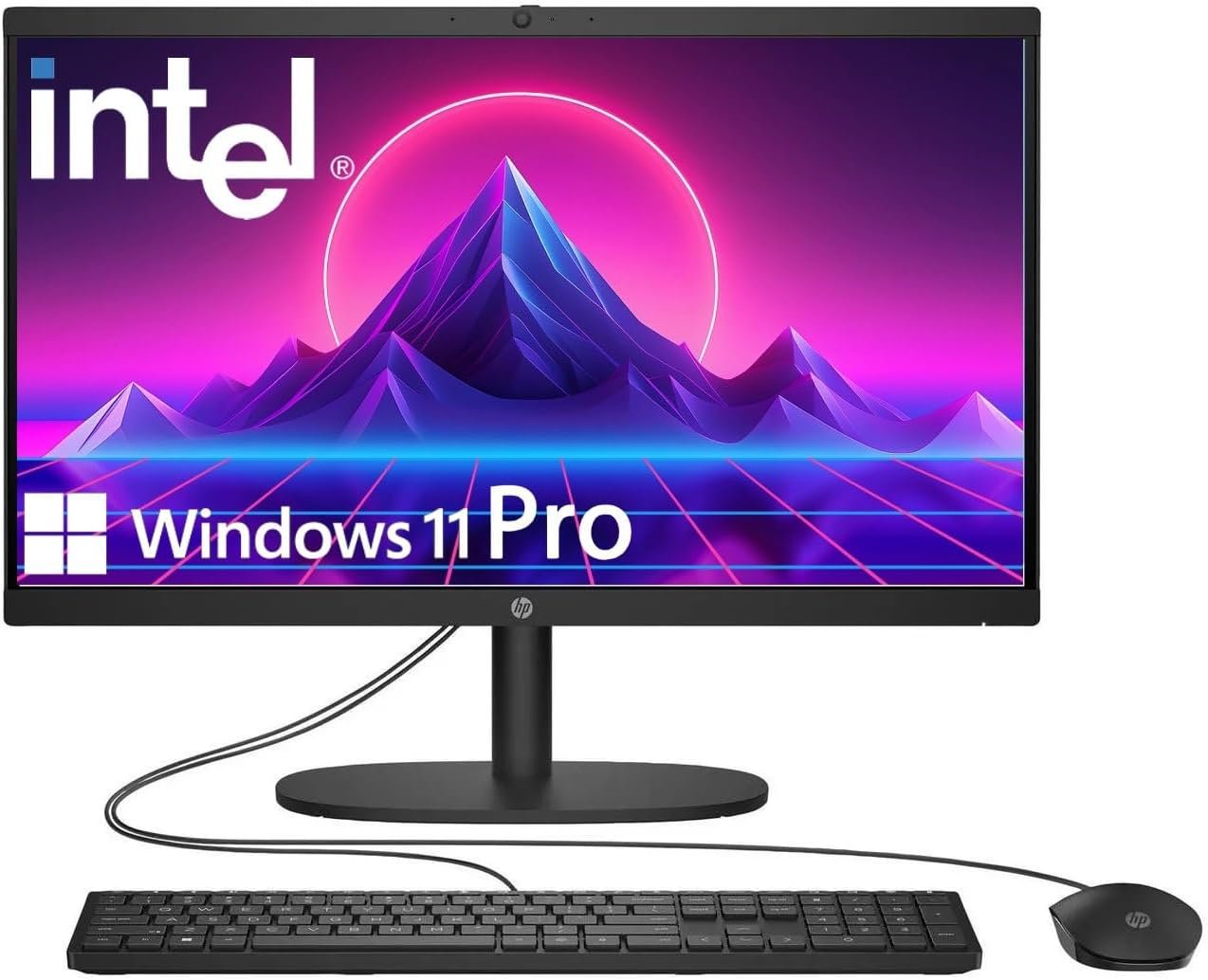 HP 2025 22″ FHD All-in-One Desktop Computer • The New Version for Everyday Use • Latest 13th Gen Intel Quad-Core CPU • 8GB DDR5 • 128GB Storage • HDMI • Type-C • Wi-Fi • HD Webcam • Win11 Pro • Black