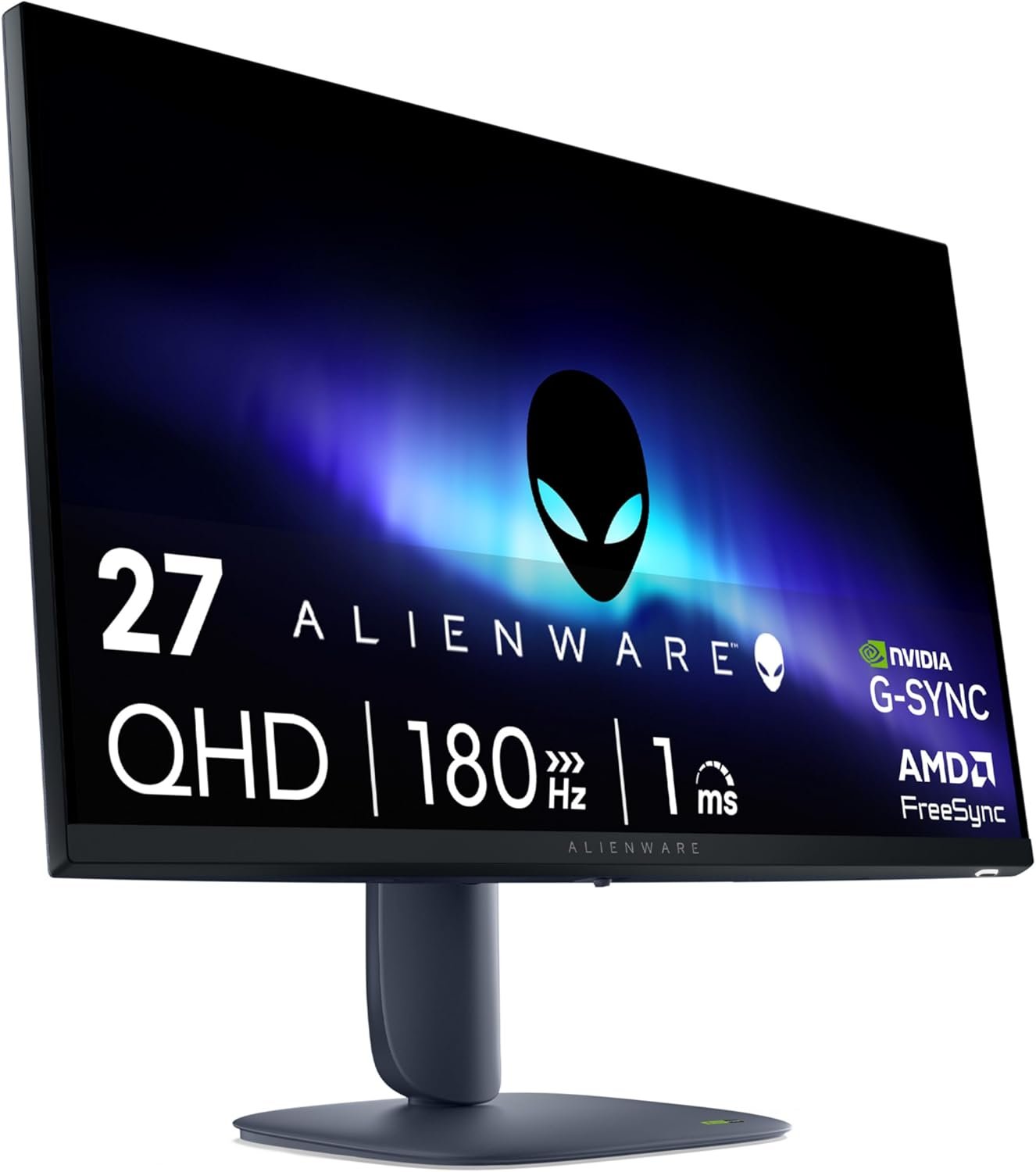 Alienware 27 Gaming Monitor – AW2725DM – 27-inch QHD 180Hz 1ms Display, IPS, NVIDIA G-SYNC, AMD Freesync, VESA AdaptiveSync.