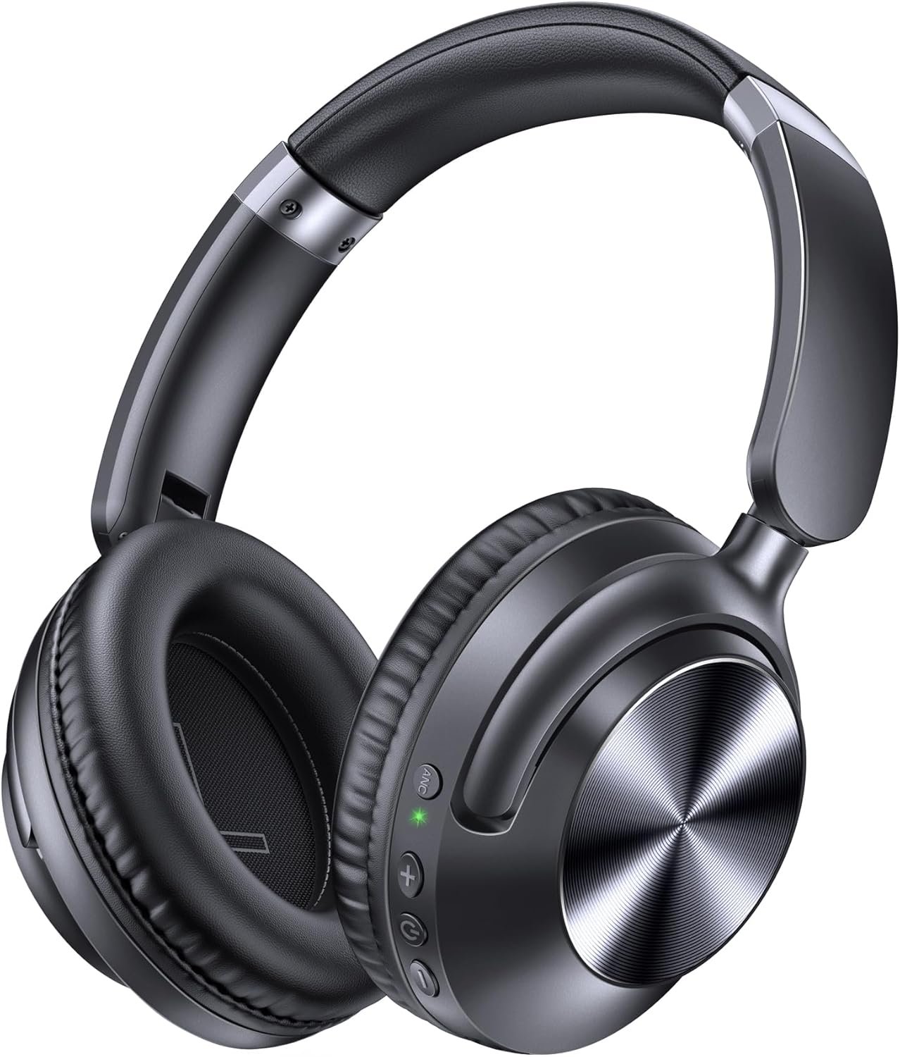 TAGRY Hybrid Active Noise Cancelling Bluetooth Headphones 100H Playtime Wireless Over Ear Headphone with Fast Charging Hi-Res Audio Headsets Comfort Earcups for Commute Travel Office Phone PC Black