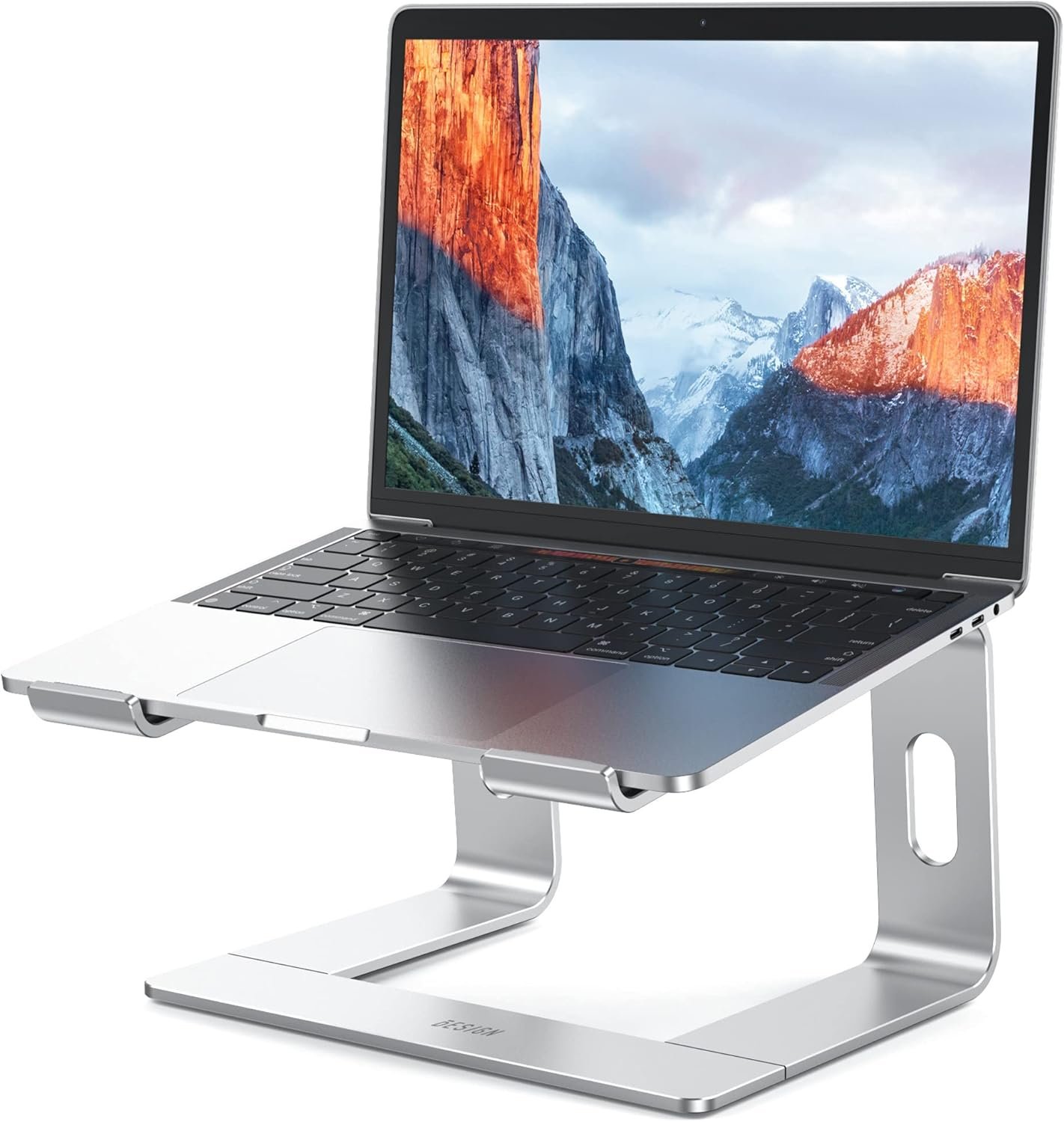 BESIGN LS03 Aluminum Laptop Stand, Ergonomic Detachable Computer Stand, Notebook Riser, Laptop Mount Compatible with Air, Pro, Dell, HP, Lenovo More 10-15.6″ Laptops, Silver