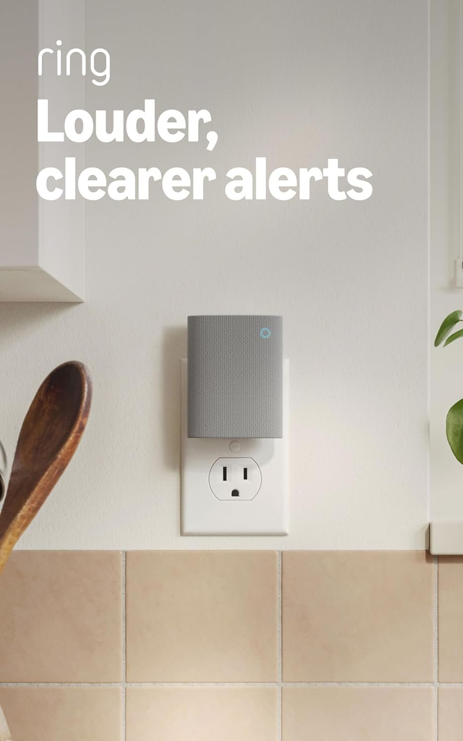 Ring Chime — Enhanced audio for real-time alerts you can hear from anywhere, easy plug-in setup, simple wifi & Bluetooth connectivity, sleek design, White