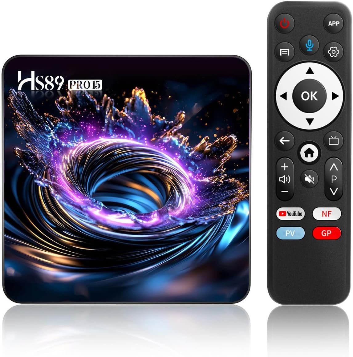 HS89 PRO15 Android TV Box, Android 14 TV Box 2026 with 4GB RAM and 32GB ROM, Powerful RK3539 Quad-Core A55 CPU, Support WiFi6 2.4/5.0Ghz BT 5.4 4k Ultra HD Decoding