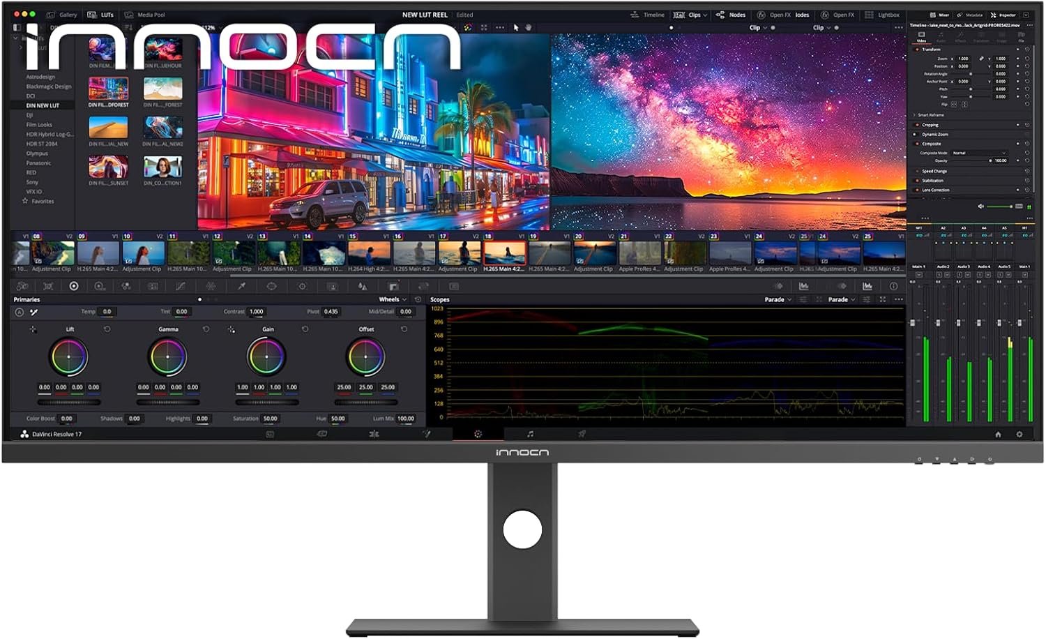 INNOCN 40 Inch 5K 5120 x 2160p Ultrawide Monitor for Laptop, 21:9, 100Hz, IPS, HDMI, DP, FreeSync, HDR400, USB-C, DeltaE＜2, Built-in Speakers, Height Adjustable, Black – 40C1U