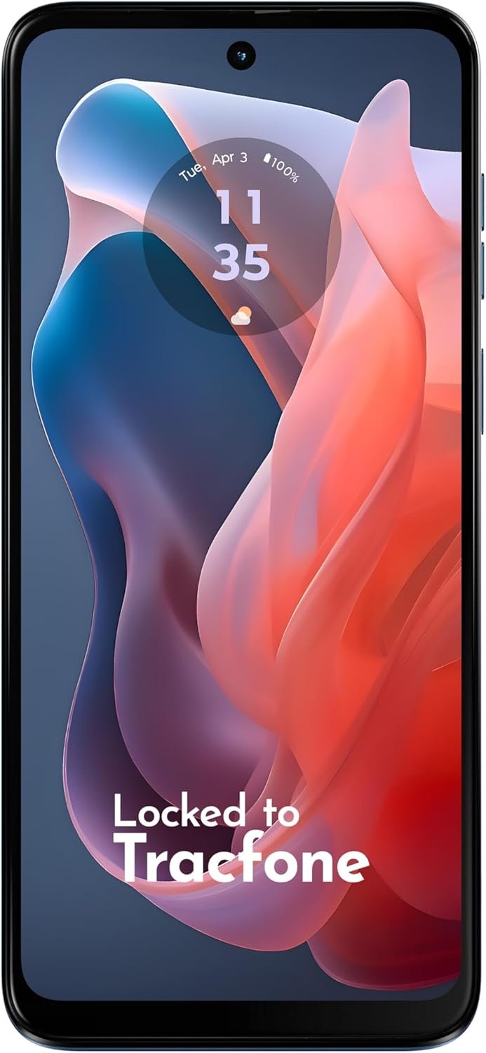 Tracfone, Motorola Moto g Play 2024, 64GB, Prepaid Smartphone, Sapphire Blue, 50MP Camera, Locked