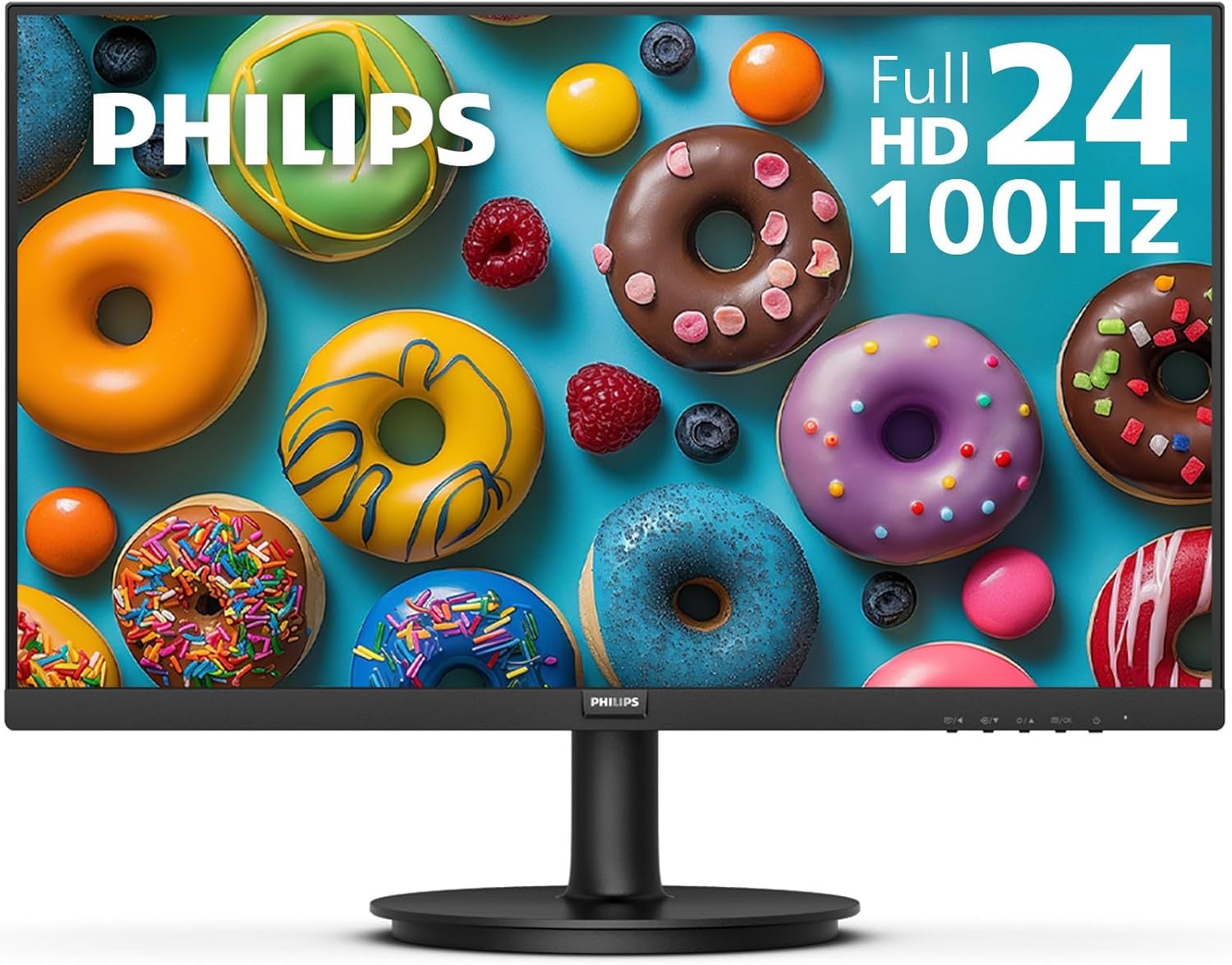 Philips 24 inch 100Hz Computer Monitor, Frameless Full HD (1920 x 1080), VESA, HDMI x1, VGA Port x1, Eye Care, 4 Year Advance Replacement Warranty, 241V8LB