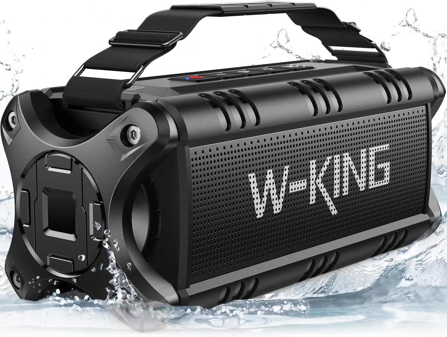 W-KING Bluetooth Speaker, 90W Max Loud IPX6 Waterproof Portable Speaker, 50W Deep Bass/Subwoofer *2/40H/EQ/TF/AUX, 105dB Large Boombox Outdoor Speakers Bluetooth Wireless for Party/Camping/Jobsite