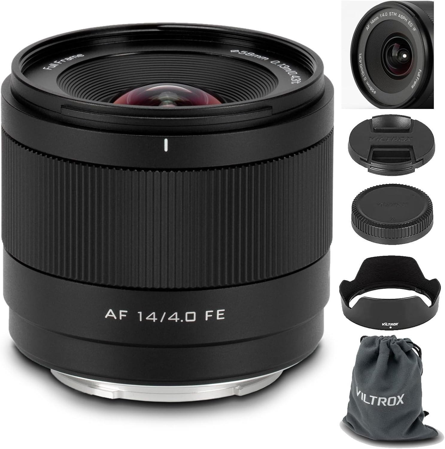 VILTROX 14mm F4.0 FE-Mount Lens for Sony, Full Frame Auto Focus Ultra-Wide Angle Prime Lens for Sony E-Mount Cameras A7SIII A7II A7RIII A7IV A7RIV A9 A1 FX3 A7RV ZVE1 A7CR A7CII A9III