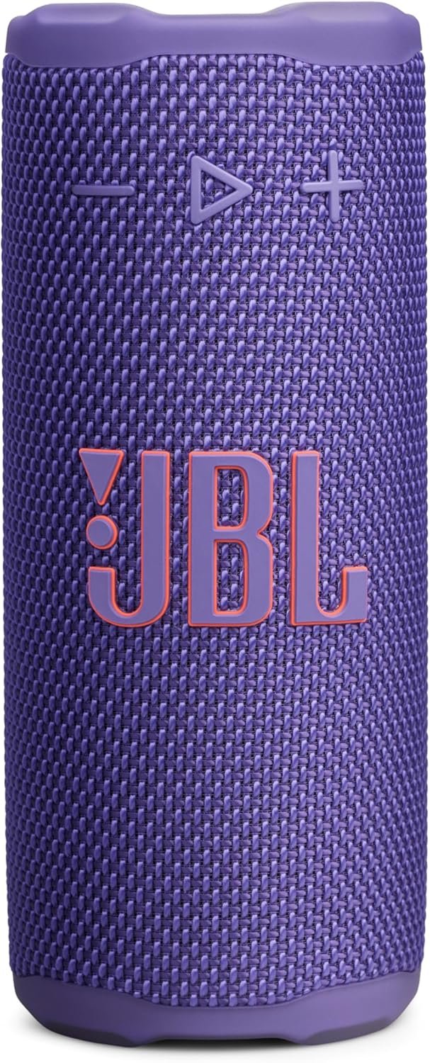 JBL Grip – Compact Bluetooth Speaker with Bold JBL Pro Sound and Ambient Light, up to 14 Hours of Playtime, Water, Dust and Drop-Proof (IP68), & Multi-Speaker Connection with Auracast™ (Purple)