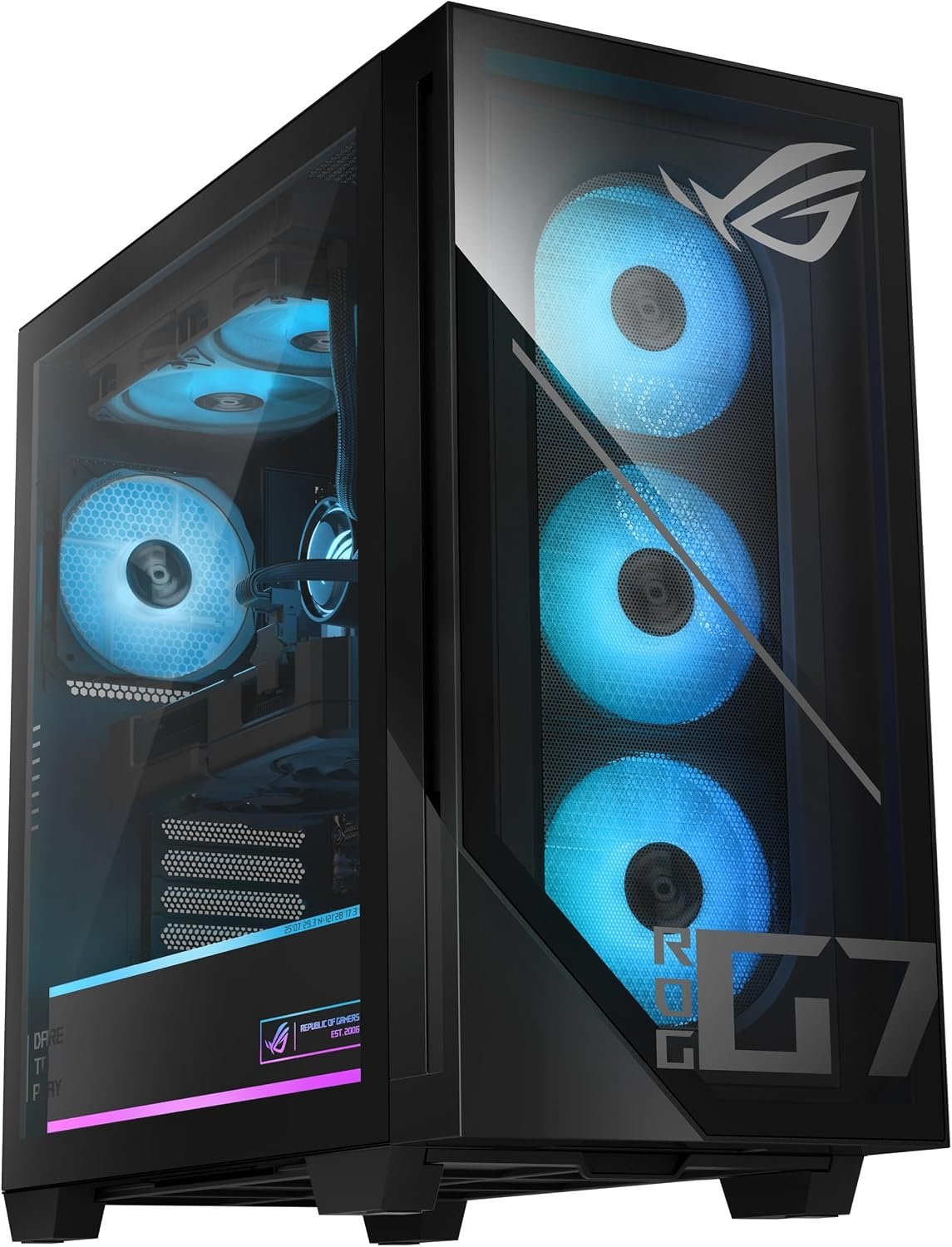 ASUS ROG GM700 (2025) Gaming Desktop PC, AMD Ryzen™ 7 9800X3D Processor, AMD® Radeon™ RX 9070 XT Prime OC, 2TB M.2 NVMe™ PCIe® 4 SSD, 32GB DDR5 RAM, Windows 11 Home, GM700TZ-MS777