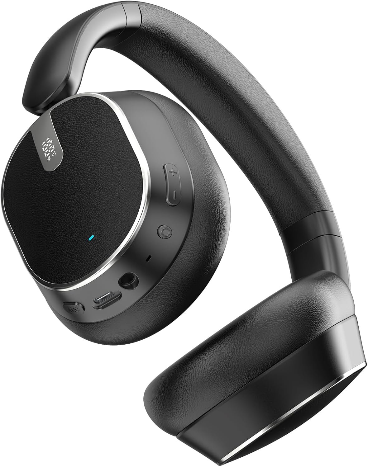 Over Ear Wireless Headphones, Hybrid Active Noise Cancelling 60H Playtime Hi-Res Audio Deep Bass