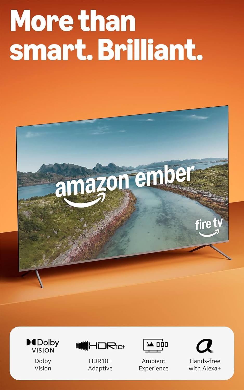 Amazon Ember 65″ QLED Series with Fire TV (newest model), 4K Ultra HD smart TV, HDR10+, Dolby Vision, Dolby Audio, quad-core processor, find shows faster with Alexa+