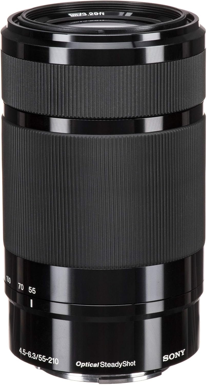 Sony E 55-210mm F4.5-6.3 Lens for Sony E-Mount Cameras (Black) (SEL55210/B), Telephoto