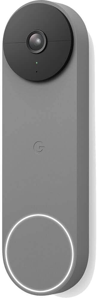 Google Nest Doorbell (Battery) – Ash | 6x digital zoom video doorbell, HD, 24/7 live view, Night vision, HDR, works with Google Home & Gemini