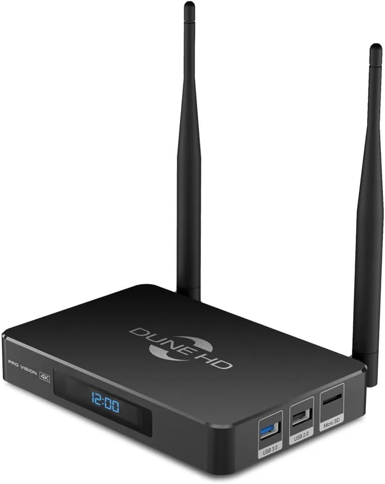 Dune HD Pro Vision 4K, Media Player, Android Box, S905X4-J, HD-Audio, HDMI, 2.1, BT 5, WiFi, 1Gbit, USB 3.0, 4GB / 64GB, Optical S/PDIF, 4Kp60, 1080p, AVone