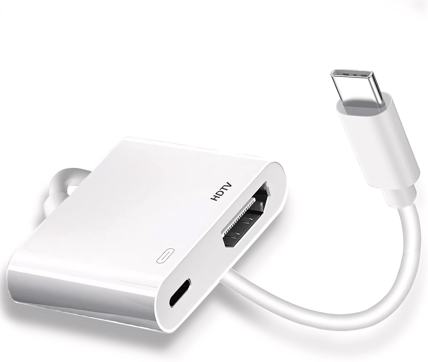 Kinhaly USB C to HDTV for TV, 4K@60Hz Type C to Adapter with Charging Port, iPhone to HD to USB C Adapter Compatible for iPhone 16/15 Series/iPad Pro/Galaxy/MacBook Pro to HDTV Projector