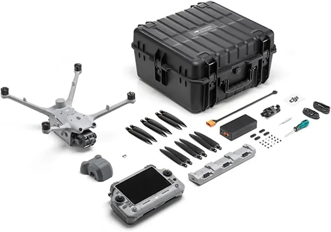 DJI Matrice 4TD Quadcopter with RC Plus 2 Enterprise, Thermal, Wide & Tele Lenses, Laser Range Finder, Low-Noise Anti-Ice Propellers, IP55