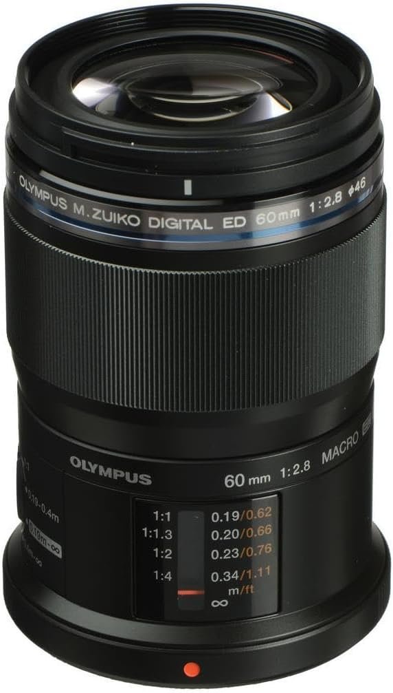 OM SYSTEM Olympus M.Zuiko Digital ED 60mm F2.8 Macro for Micro Four Thirds System Camera, Weather Sealed Design, Focus Limit Switch Bright