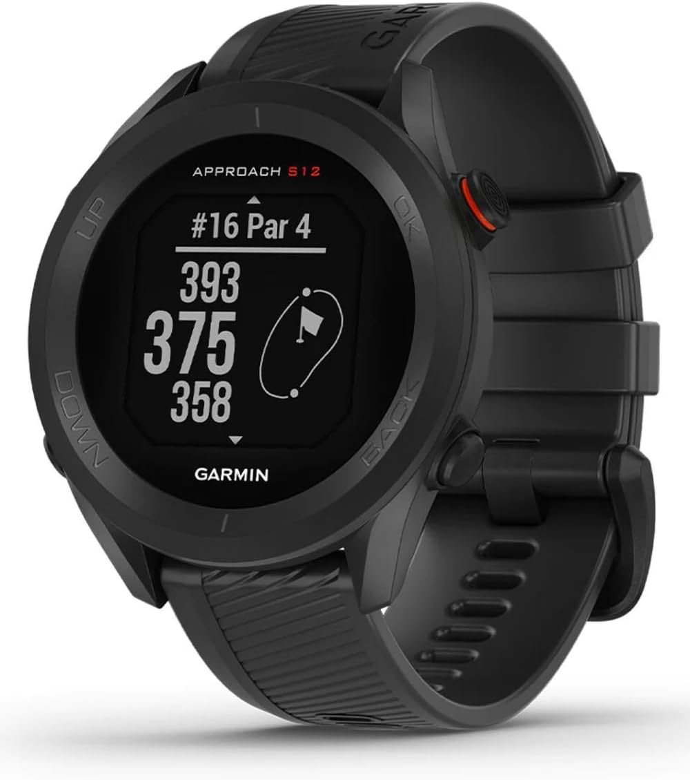 Garmin Approach S12, Easy-to-Use GPS Golf Watch, 42k+ Preloaded Courses, Black, 010-02472-00