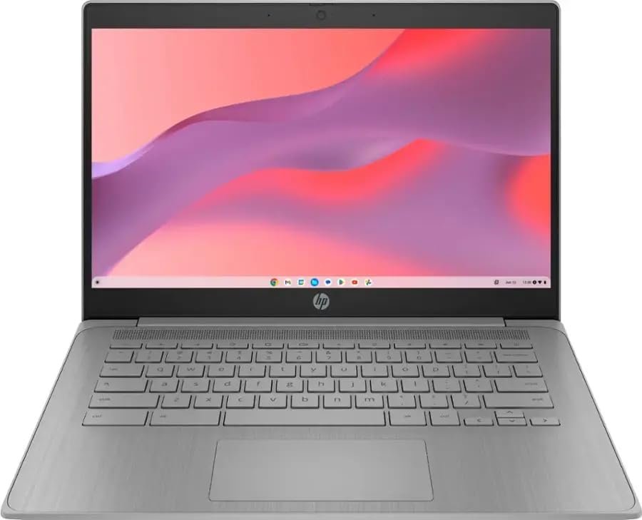 HP Chromebook 14” HD Laptop, Student and Business Laptop, Intel Celeron N4500, 4GB RAM, 64GB eMMC, Long Battery Life, Fast Charge, Chrome OS, Gray, 14a-ne1013dx (Renewed)