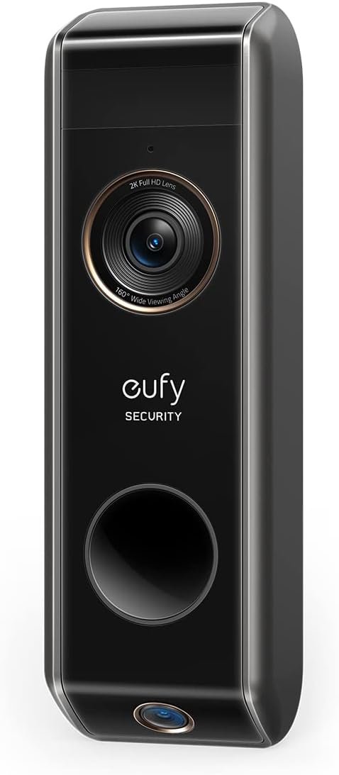 eufy Security Video Doorbell S330, Homebase NOT Included, 2K HD Video Doorbell, Battery-Powered Add-On, Dual Motion Detection, Package Detection, Family Recognition, No Monthly Fee, Motion Alerts
