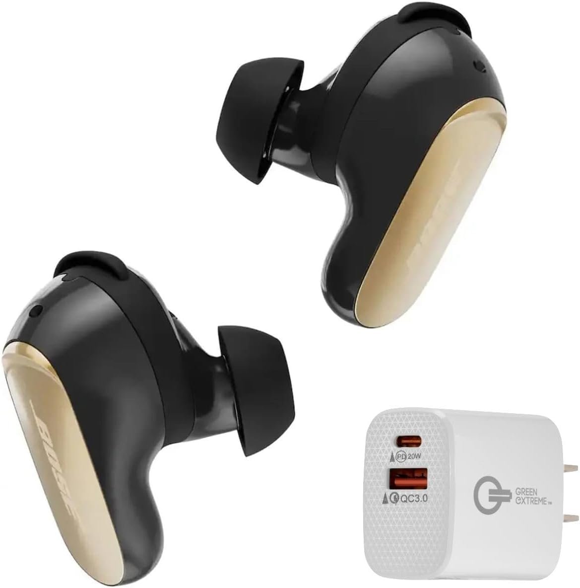 Bose QuietComfort 2nd Gen Ultra Wireless Noise Cancelling Earbuds – Desert Gold, with Wall Charger