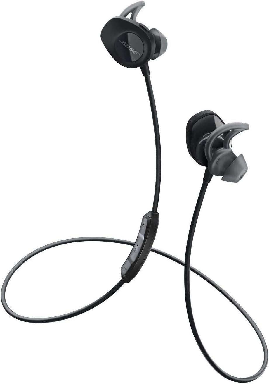 Bose SoundSport, Wireless Earbuds, (Sweatproof Bluetooth Headphones for Running and Sports), Black (Renewed)