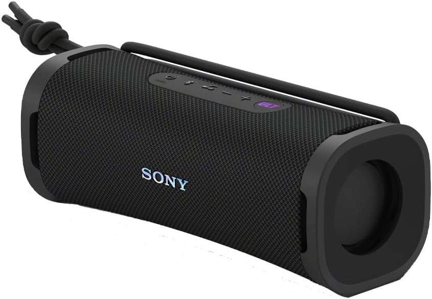Sony ULT Field 1 Waterproof Portable Bluetooth Speaker, Enhanced Bass, 12h Battery, IP67 Rated Dustproof Shockproof Rustproof, Detachable Strap (SRSULT10B), Black