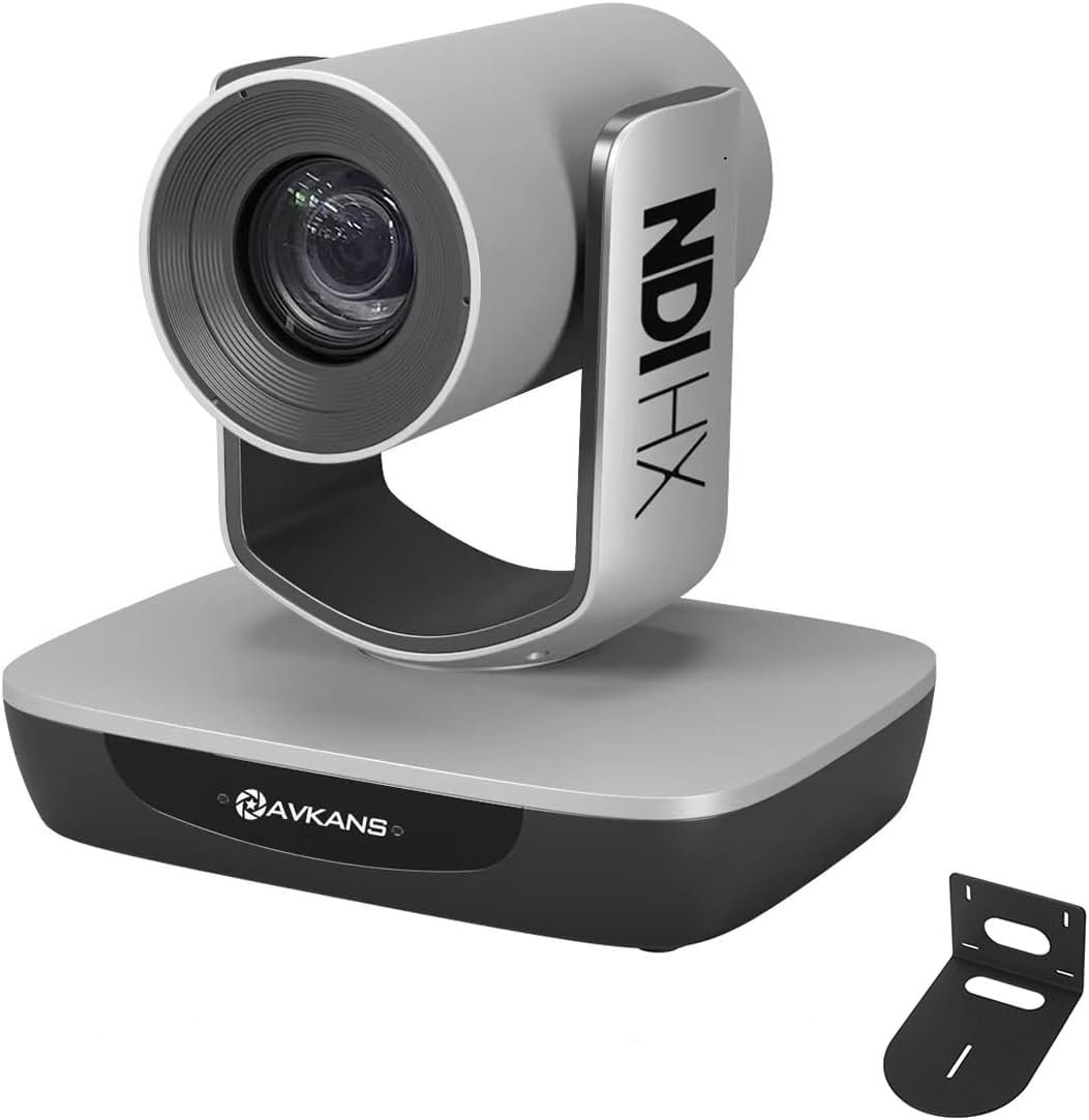 NDI Camera AI Tracking with 20X Zoom 3G-SDI HDMI USB Video, Budget PTZ Camera for Church Worship Live Streaming, PoE IP Livestream Video Camcorder for Video Production(AV-E20-NDI)