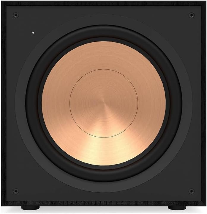 Klipsch Reference Front-Firing Subwoofer with revamped Spun-Copper thermoformed crystalline Polymer woofers