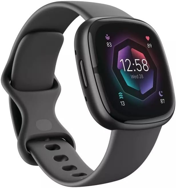 Fitbit Sense 2 Advanced Health and Fitness Smartwatch with Stress and Sleep Tools – 3-Month Google Health Premium Membership Included – ECG App, SpO2, 24/7 Heart Rate, and GPS – Shadow Grey/Graphite