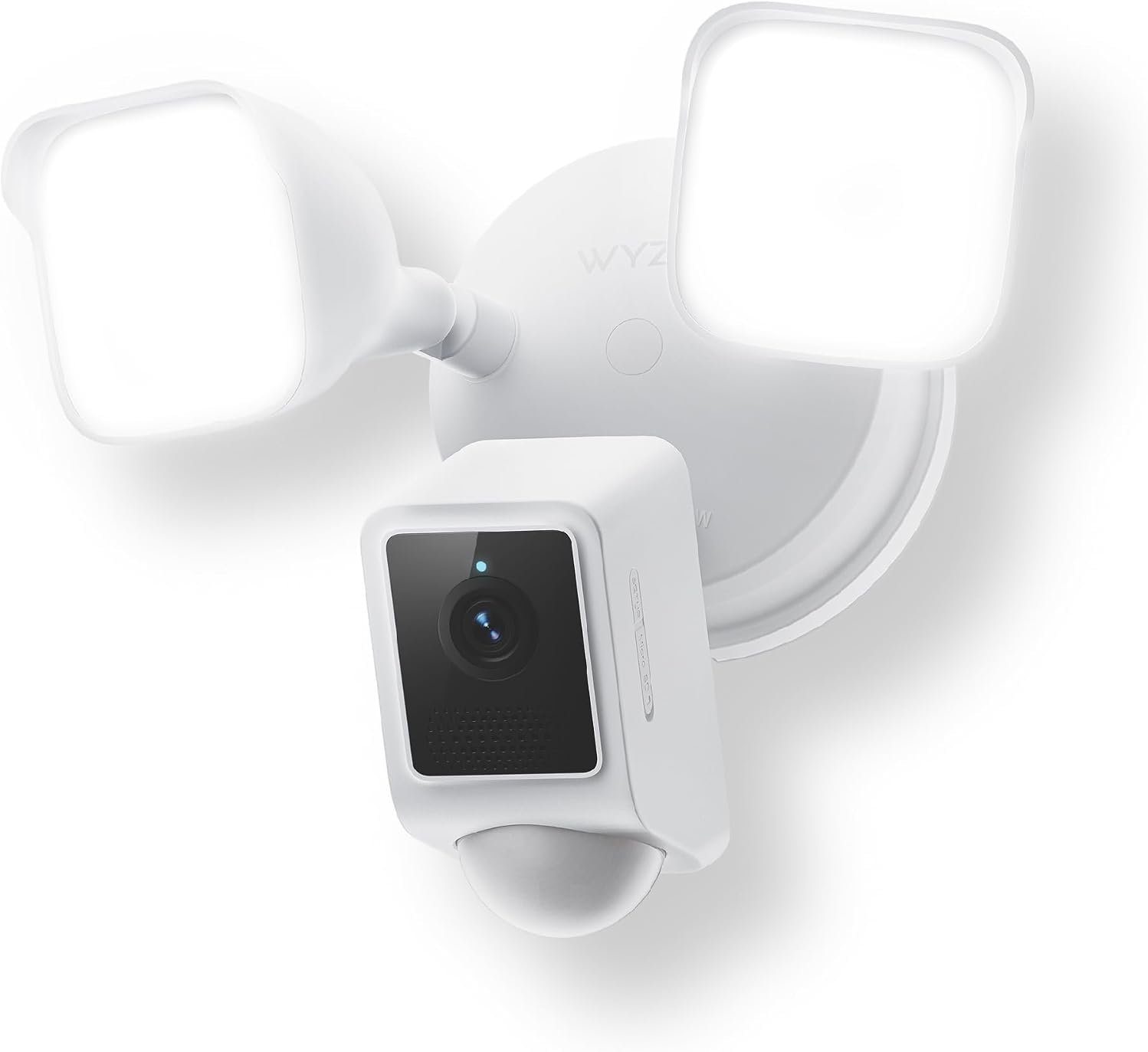 WYZE Floodlight Camera v2, 2800-Lumen LEDs, 2K HD Outdoor Security Camera, 160° Wide View, Motion Activated Light, 105dB Siren, Cloud & Local Storage, Color Night Vision, Wired (Renewed) White