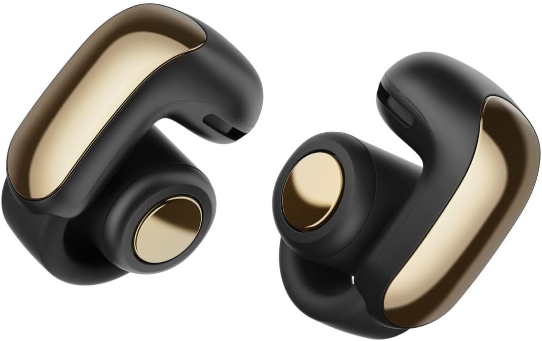 Bose Ultra Open Earbuds – Bluetooth Open Ear Earbuds with OpenAudio for Awareness, Clip-On Design for Comfort, Water Resistant, Up to 48 Hrs of Playtime, Desert Gold – Limited Edition Color