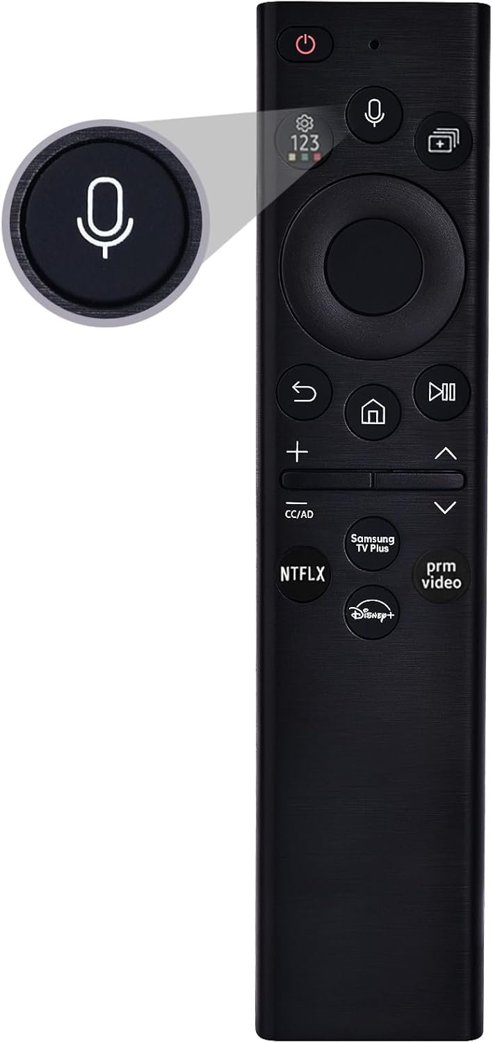 Voice Smart Remote for 2019-2026 Samsung TV,Universal Replacement Control | for All Samsung QLED, Crystal UHD, Frame Series TVs, Universal Remote with NETFLIX and Prime Video Disney+ Buttons