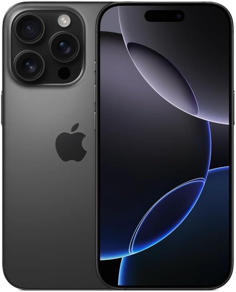 Apple iPhone 16 Pro Max, 256GB, Black Titanium – Unlocked (Renewed)
