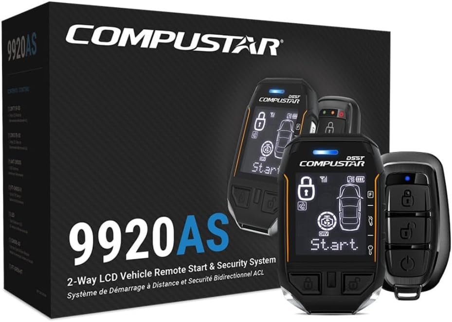 Compustar All-in-One CS9920-AS 2-Way LCD Super Spectrum Alarm & Remote Starter Kit System (Up to 3-Mile Range)