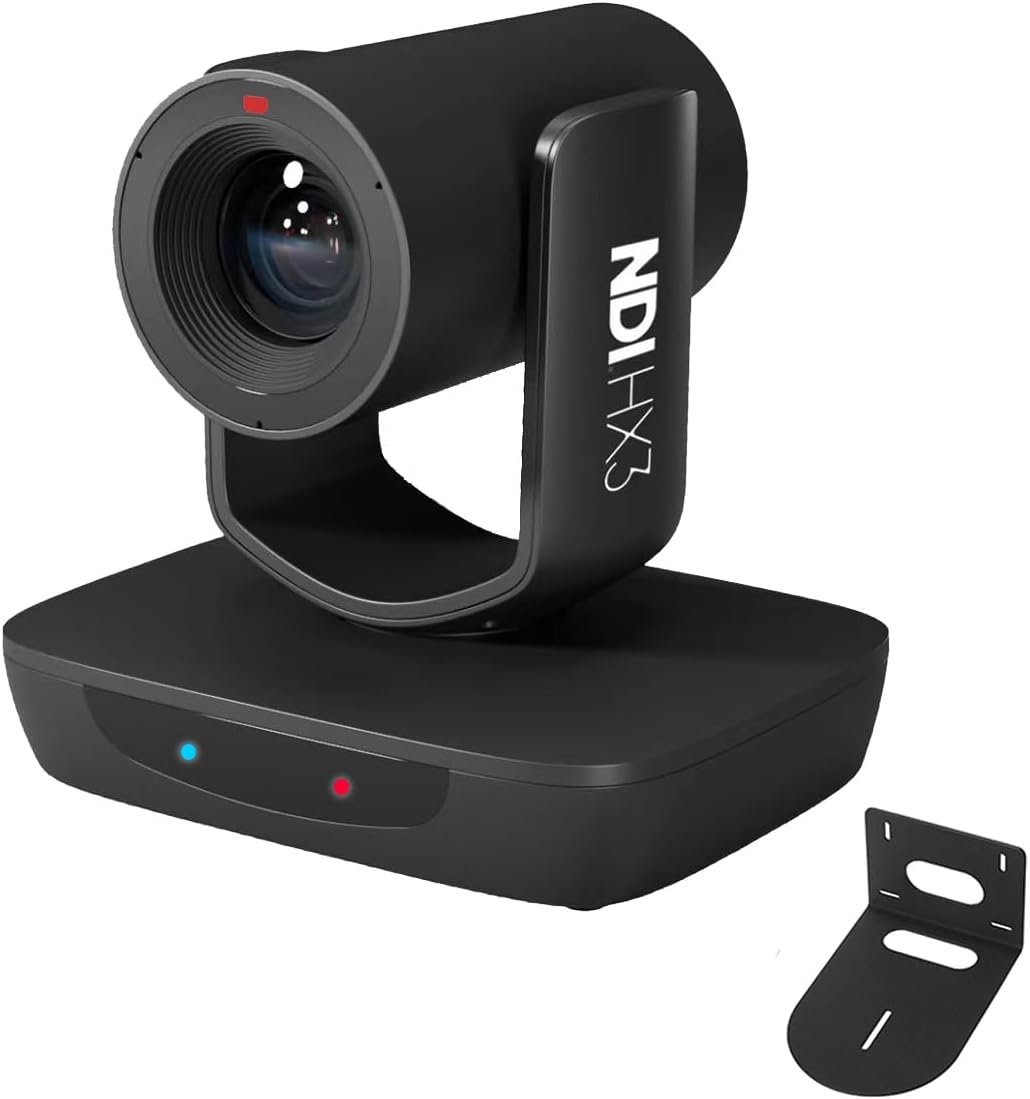 AI Auto Tracking NDI 6 Camera, 20X Live Streaming HDMI SDI USB3.0 Live Streaming PTZ Camera for Church Worship and Event (NDI HX2 & NDI HX3, LV20N)