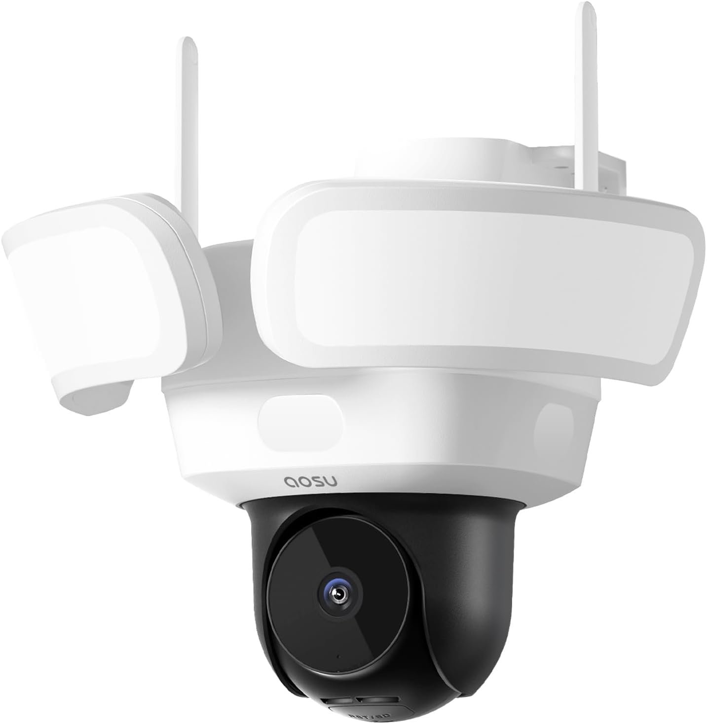 aosu Floodlight Camera Wired, 3K UHD Security Camera Outdoor, 360° Coverage Surveillance, 24/7 Recording, Motion Detection, 2600-Lumen Motion-Activated Floodlight, Color Night Vision
