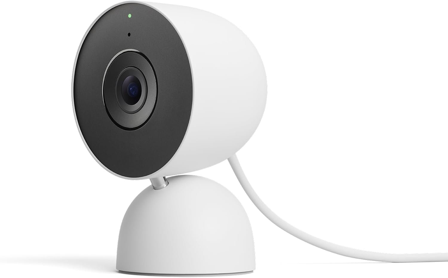 Google Nest Cam Indoor (Wired, 3rd Gen) – Security Camera – 2025 – Snow | 2K video, motion detection, color night vision, 2-way audio, works with Google Home and Gemini, intelligent alerts