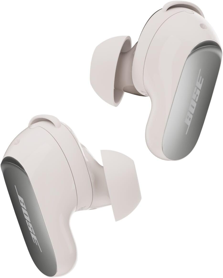 Bose QuietComfort Ultra Earbuds (2nd Gen) – Wireless Noise Cancelling Earbuds with Mic, Immersive Audio, USB-C Charging, Up to 6 Hours Battery, IPX4 Rating, White Smoke
