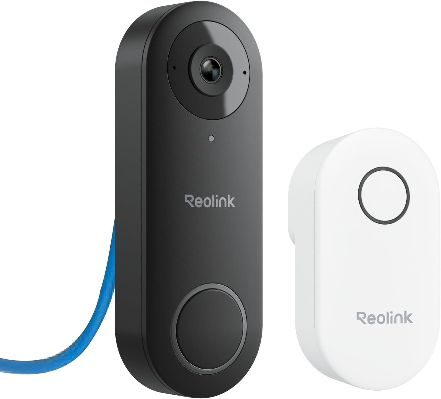REOLINK Video Doorbell PoE 2K Wired Outdoor Security Camera with Chime V2 | No Subscription Local Storage, 4:3 Aspect Ratio, 180 Degree Diagonal, 2-Way Talk, Plug & Play, Smart Detection