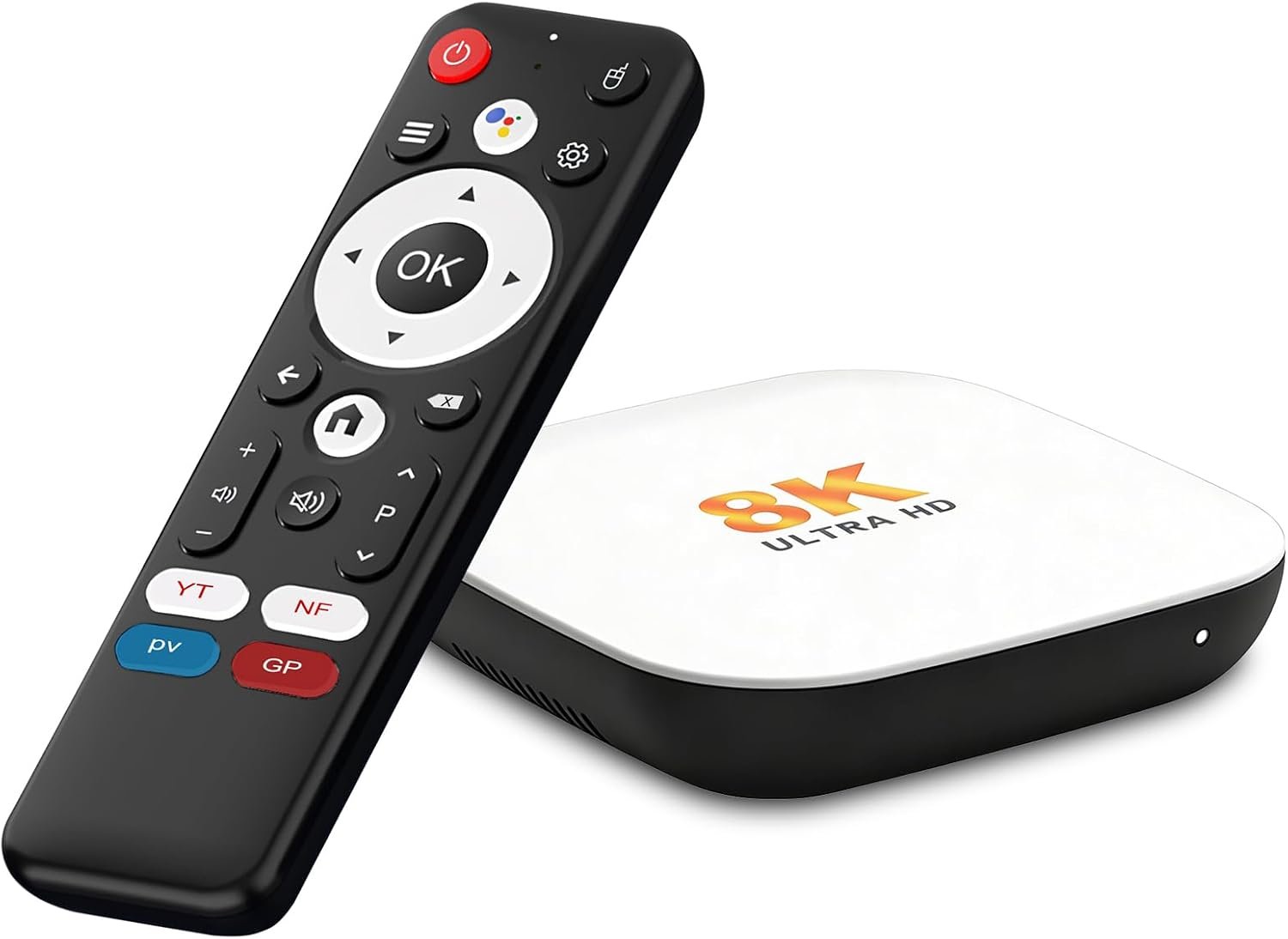 Android 14.0 TV Box 2026 LEFFOT M2 Plus 4K Ultra HD Streaming Device for TV | 4GB RAM + 32GB ROM, Support 8K Decoding, Voice Remote, 2.4G & 5G WiFi 6, BT 5.4, HDR10, 3D, RK3528 Quad-Core A53